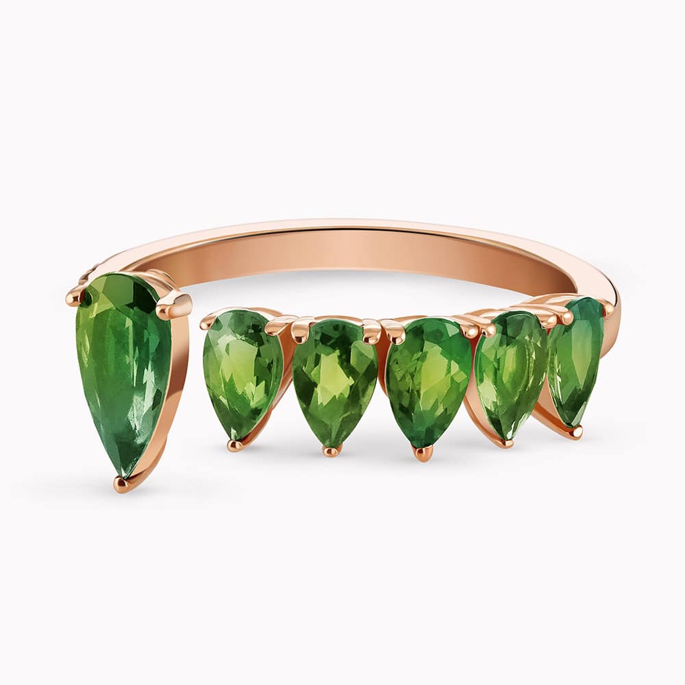 1.40Ct Tourmaline gemstones with 0.07Ct. Diamond setting in
