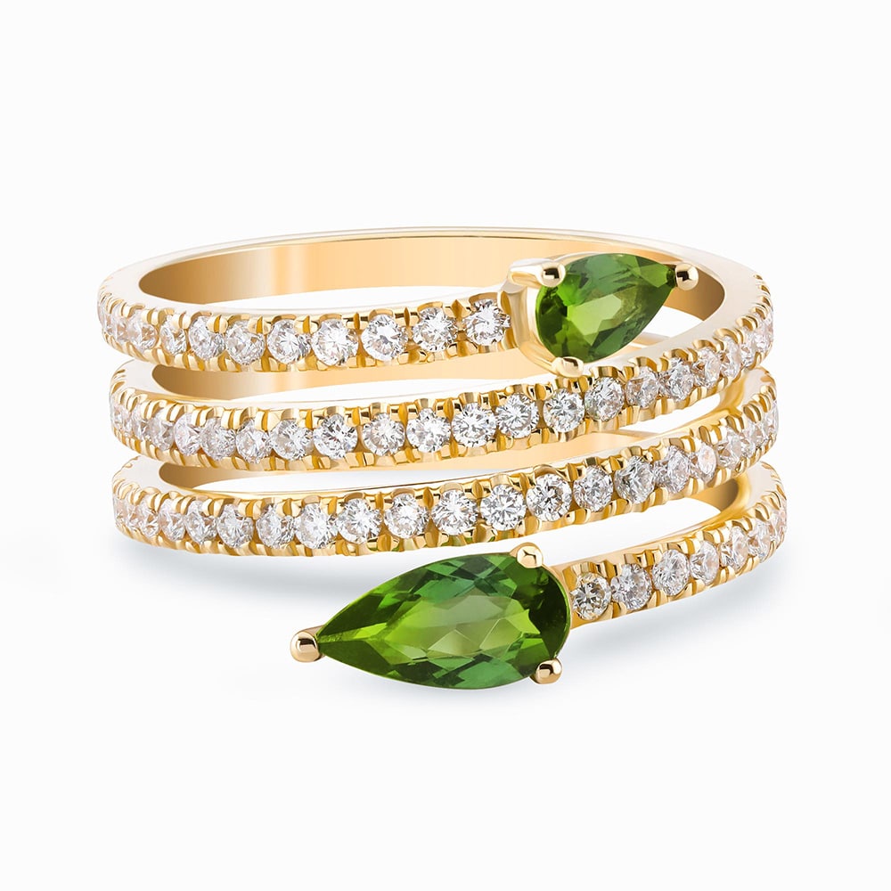 Diamond and Gem Stone Ring