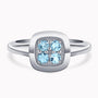 0.24Ct. Aquamarine Gem Stones set in a 14K White Gold Ring