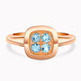 0.24Ct. Aquamarine Gem Stones set in a 14K Rose Gold Ring