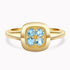 0.24Ct. Aquamarine Gem Stones set in a 14K Yellow Gold Ring