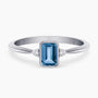 0.50Ct. Blue Topaz Gem Stone with 0.06Ct Diamond set in a
