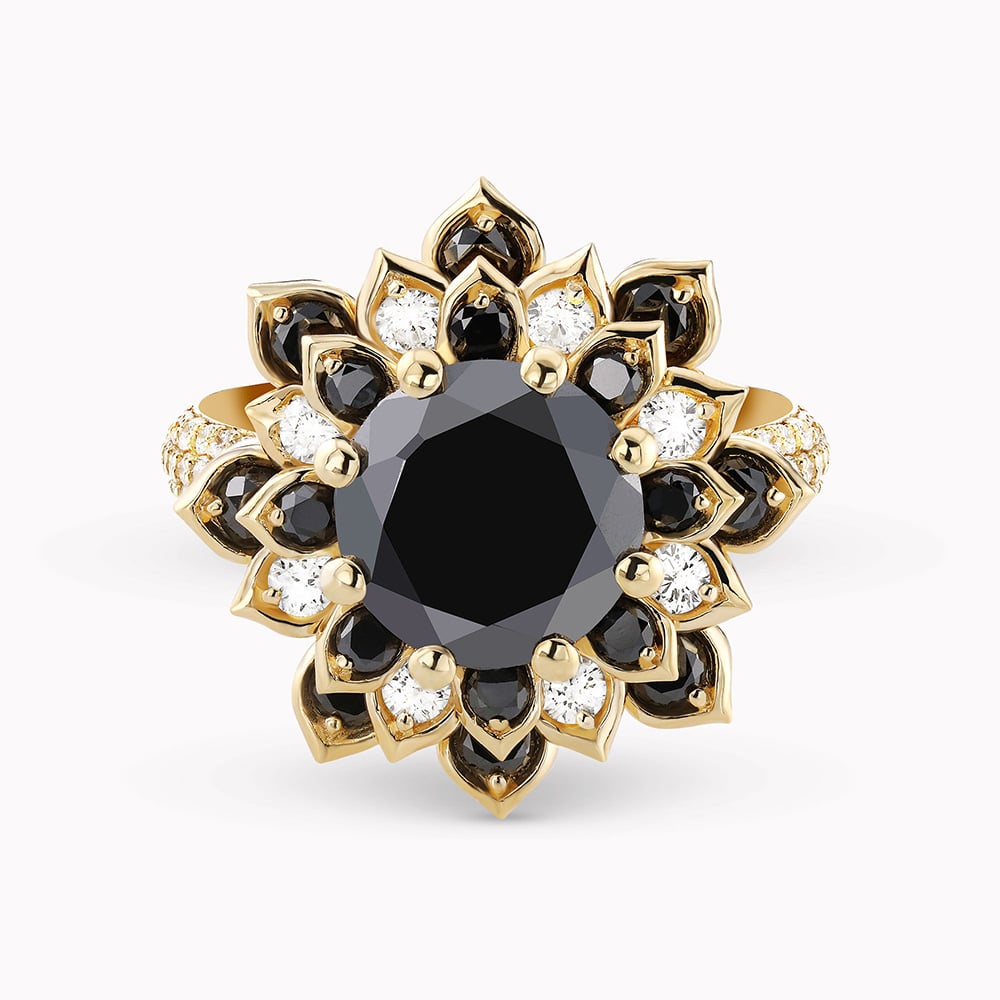 Black and White Diamond Ring