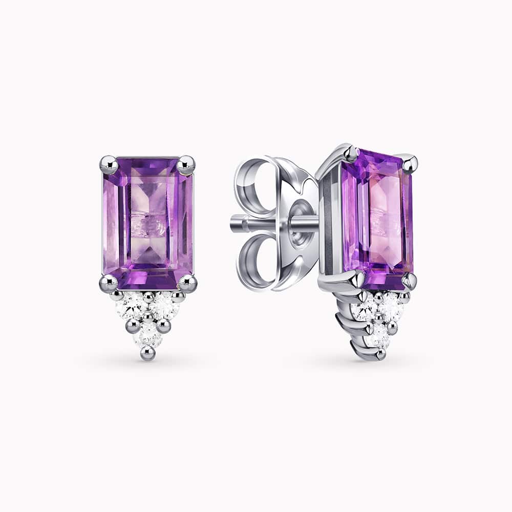 Diamond and Gem Stone Earrings