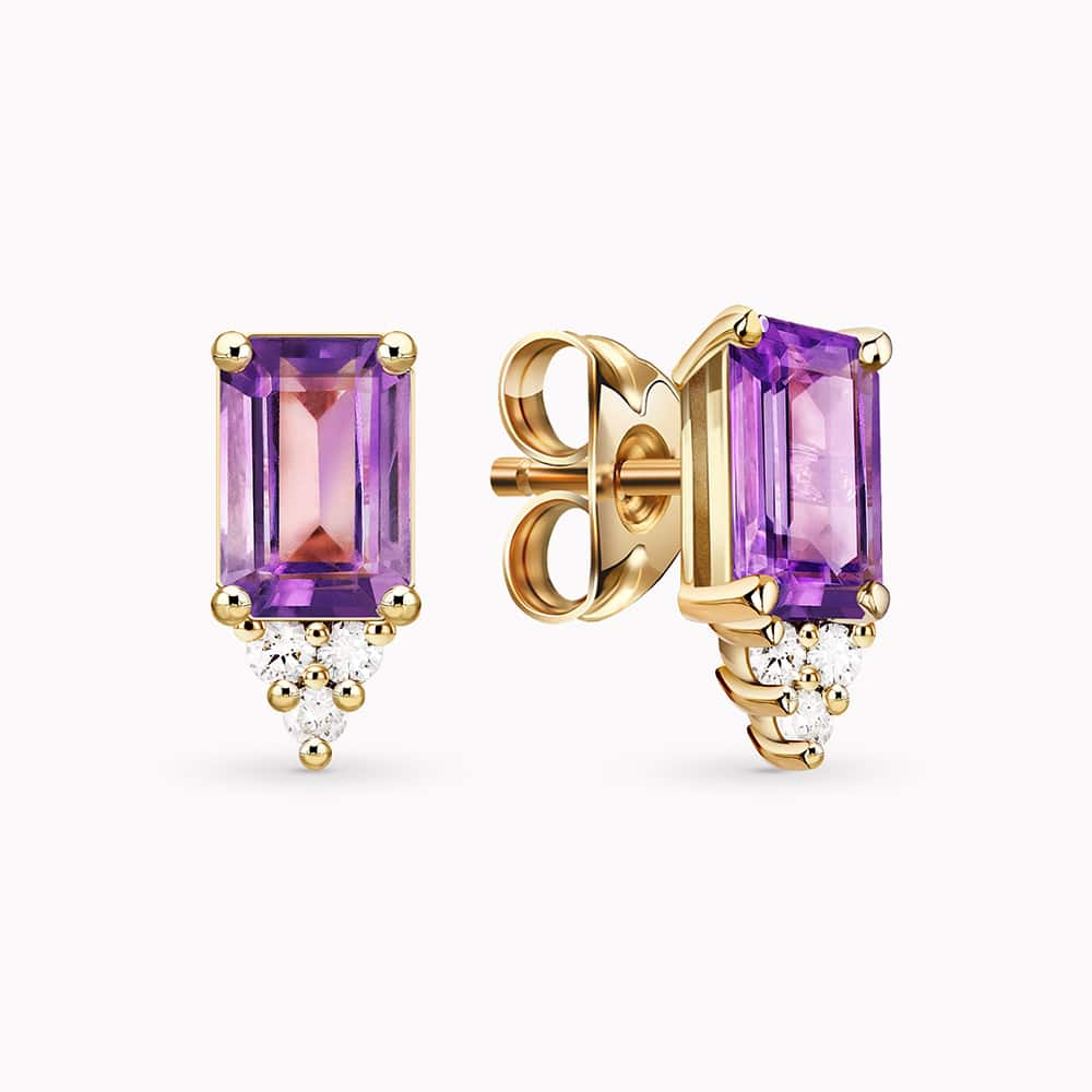 Diamond and Gem Stone Earrings