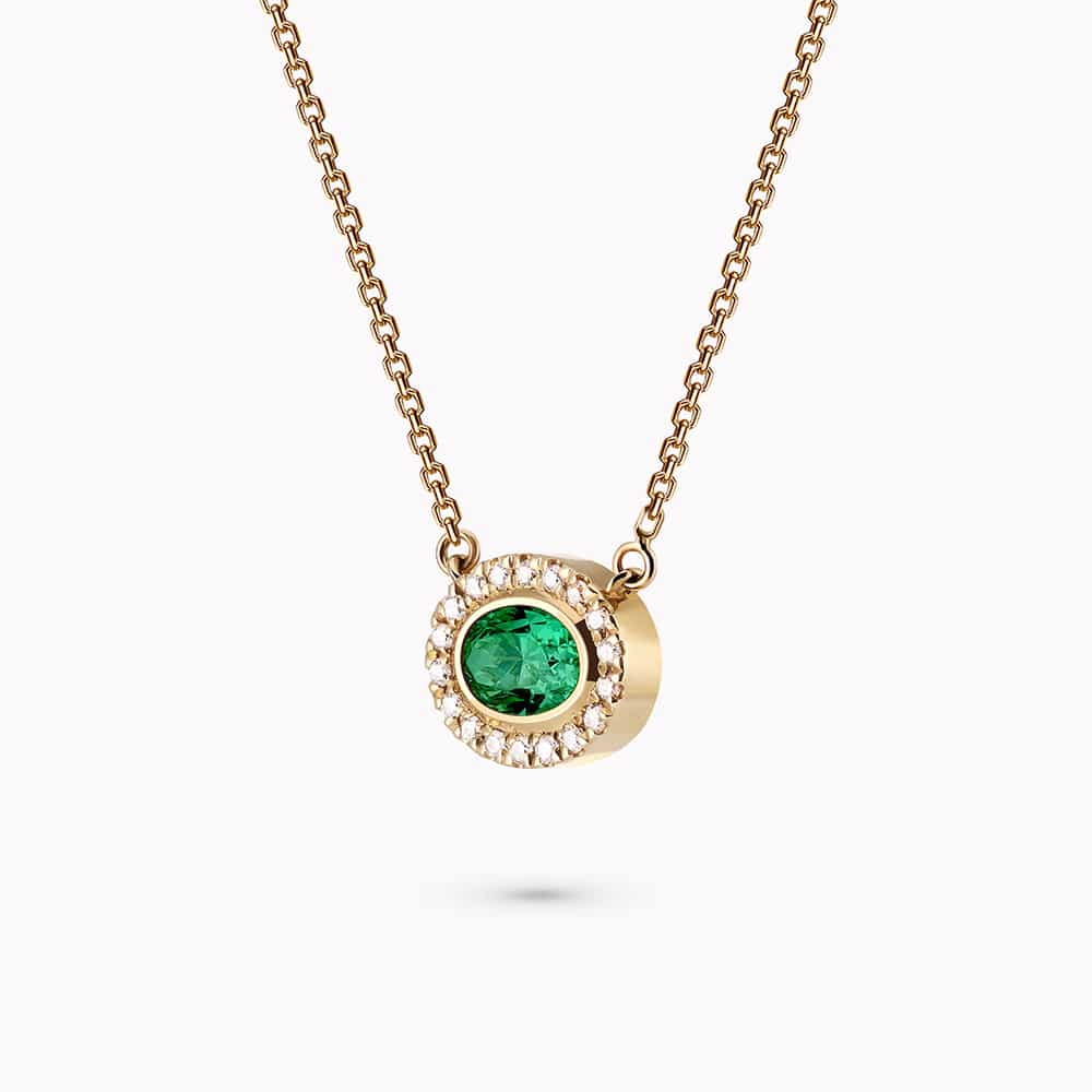 Diamond and Gem Stone Pendant
