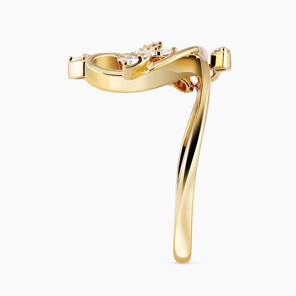0.25Ct. Diamonds setting in a 14K Yellow Gold Ring