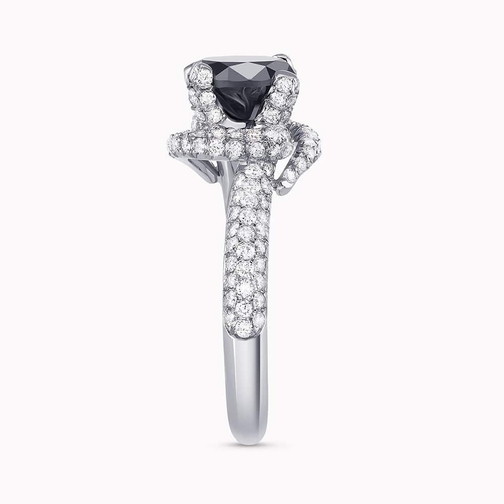 Black and White Diamond Ring
