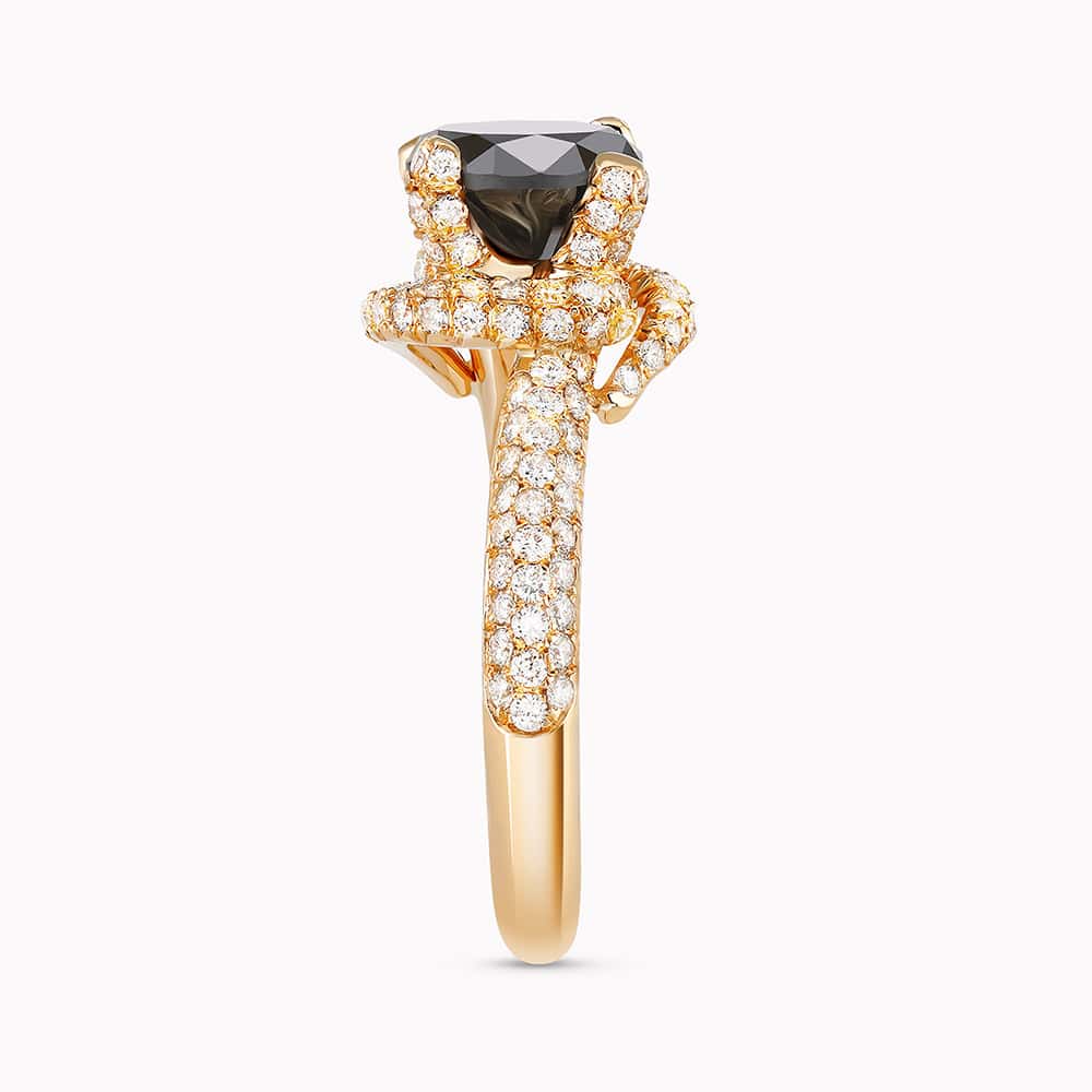 Black and White Diamond Ring