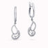 0.58Ct. Diamonds mounted in 14K White Gold Earrings