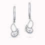0.58Ct. Diamonds mounted in 14K White Gold Earrings