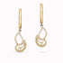 0.58Ct. Diamonds mounted in 14K Yellow Gold Earrings