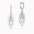 1.13Ct. Diamonds mounted in 14K White Gold Earrings