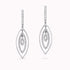 1.13Ct. Diamonds mounted in 14K White Gold Earrings