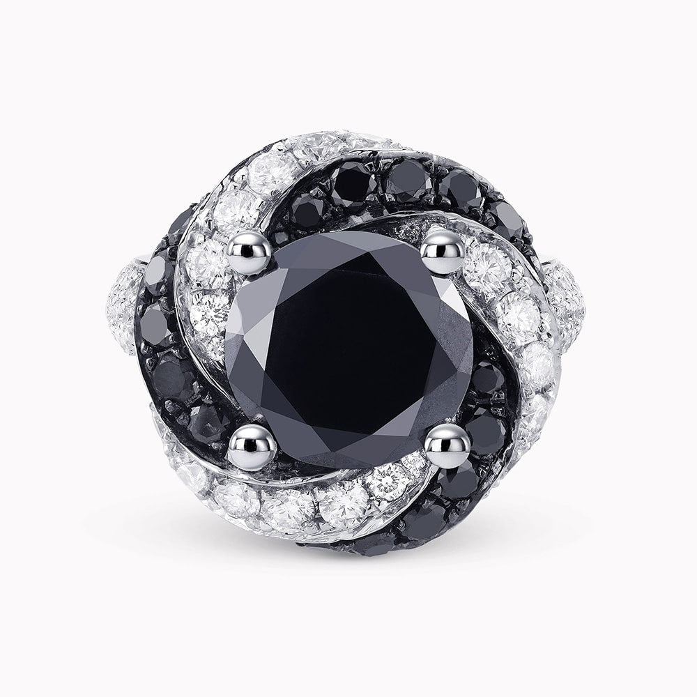 Black and White Diamond Ring