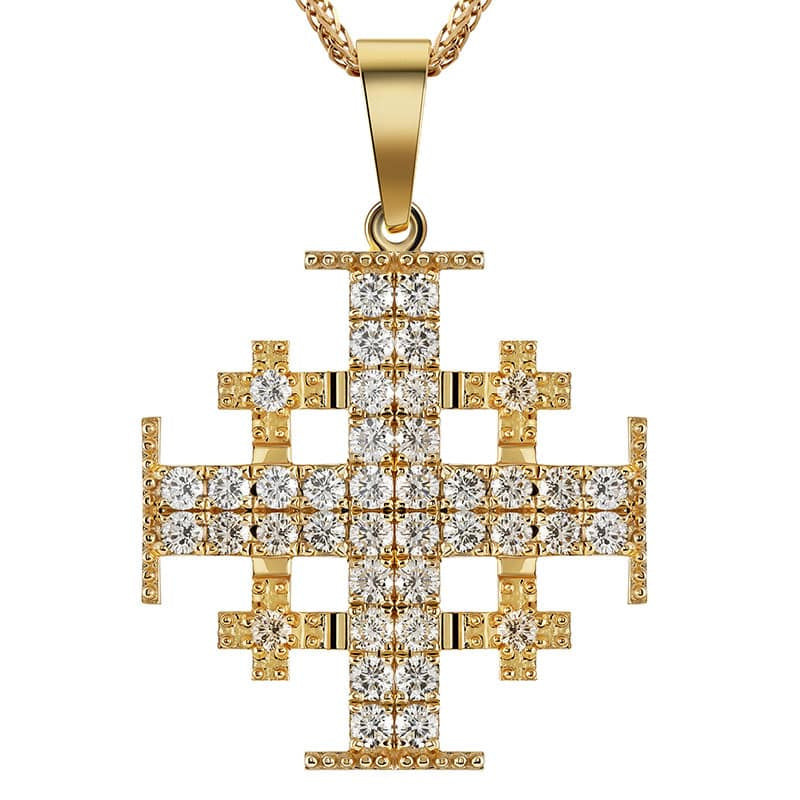 Jerusalem Cross Diamond Pendant