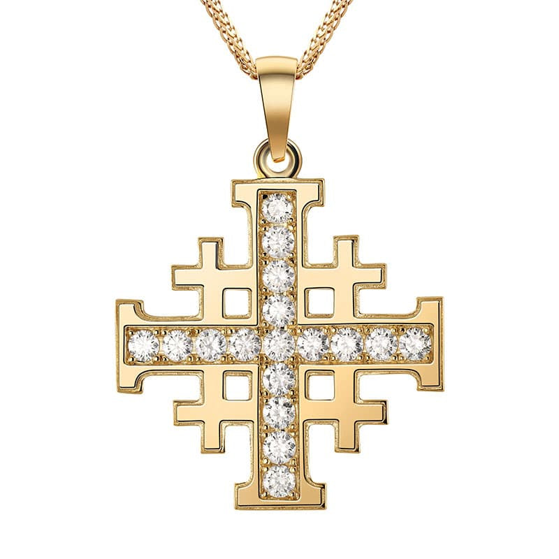 Jerusalem Cross Diamond Pendant