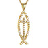 Jesus Fish Cross Diamond Pendant