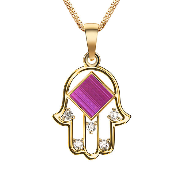 Nano Bible Leah "Hamsa" Pendant