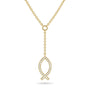 Diamond Drop Fish Necklace