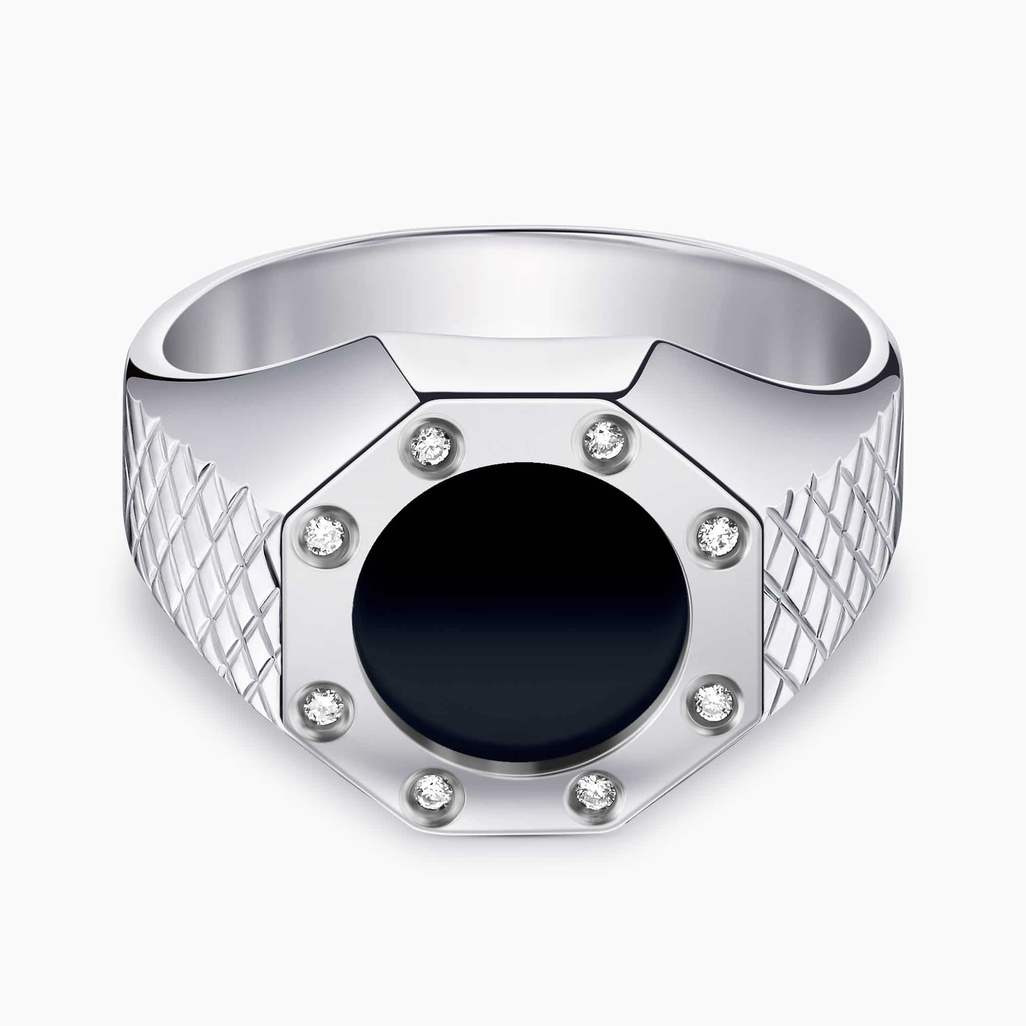 Diamond and Gem Stone Ring For Men