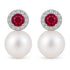 Pearl, Rubi and Diamonds Earrings