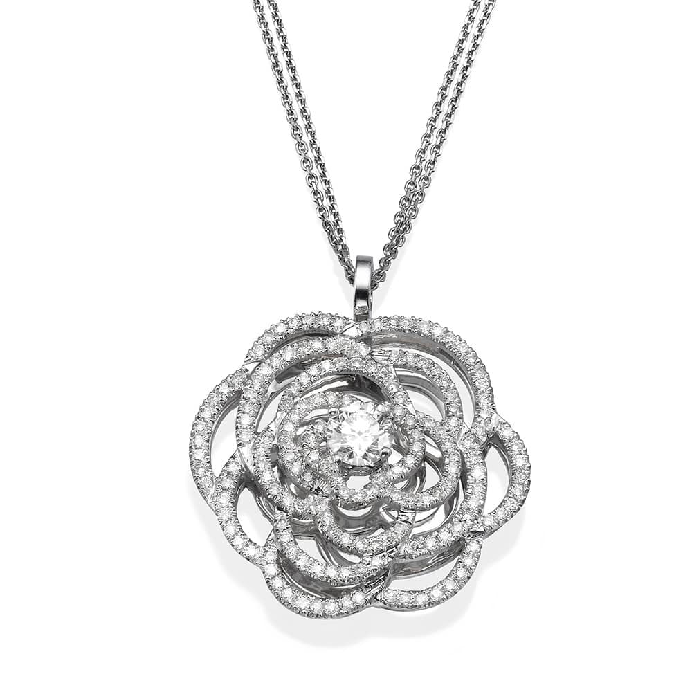 0.63Ct. Round cut center Diamond with 1.09Ct. Diamond