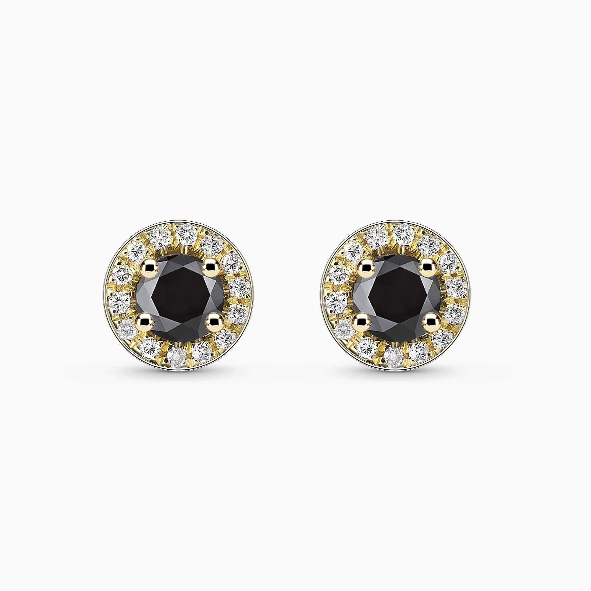 0.76Ct. (Total Weight) Black Diamonds center stones, with