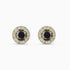 0.76Ct. (Total Weight) Black Diamonds center stones, with