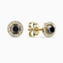 0.76Ct. (Total Weight) Black Diamonds center stones, with