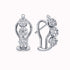 0.66Ct. Diamond Earrings mounted in 14K White Gold