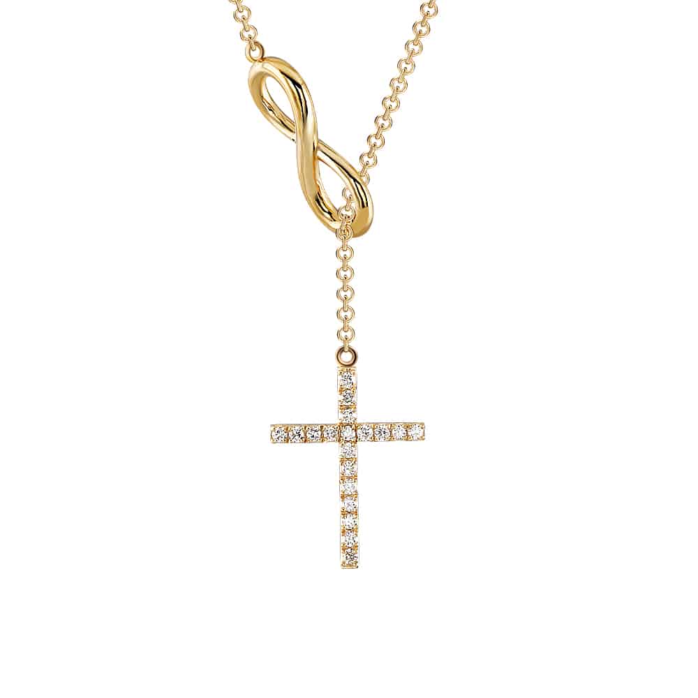 Infinity Cross Diamond Necklace