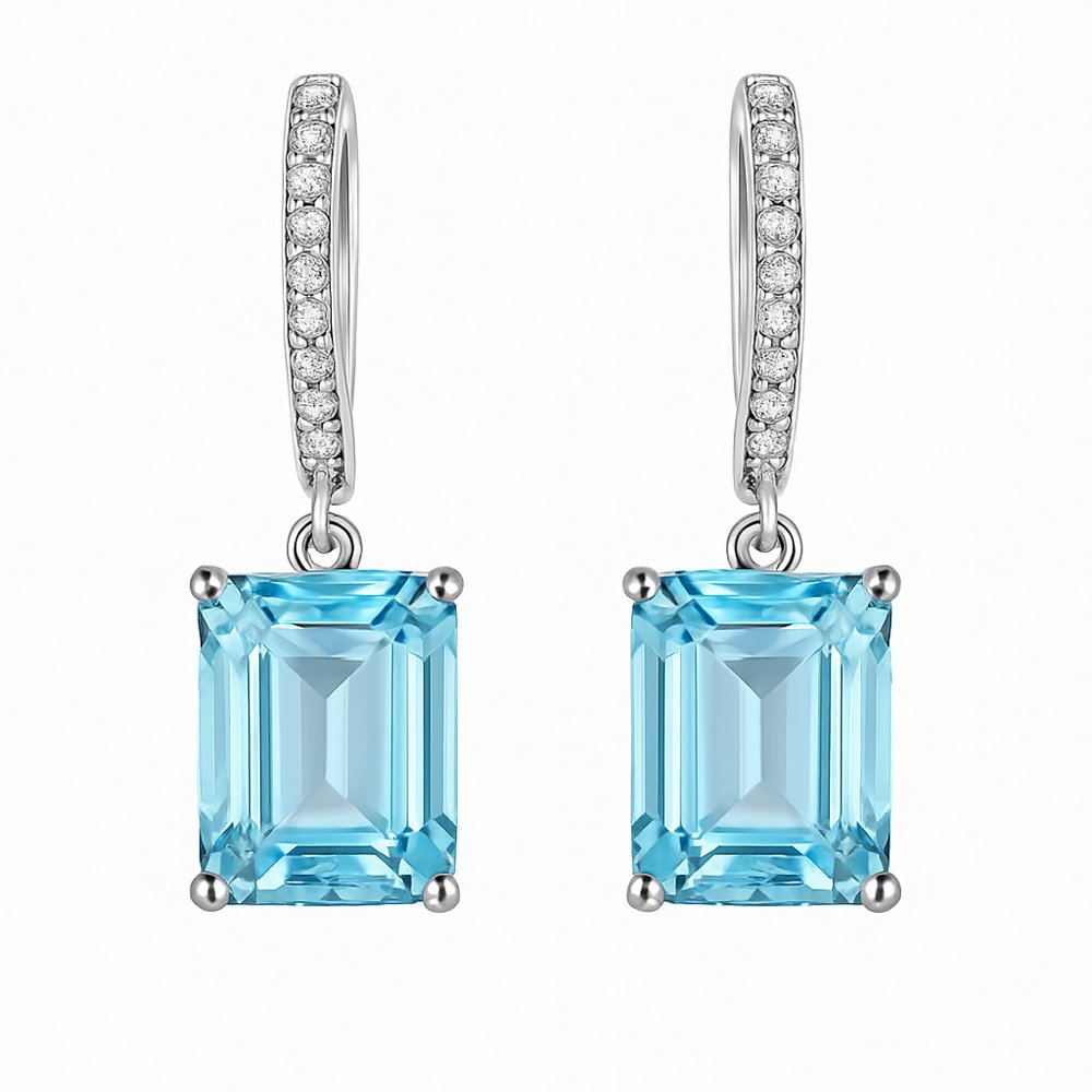 Diamond and Gem Stones Earrings