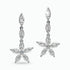18K White Gold Flower shaped Earrings with 6.79Ct. Marquise