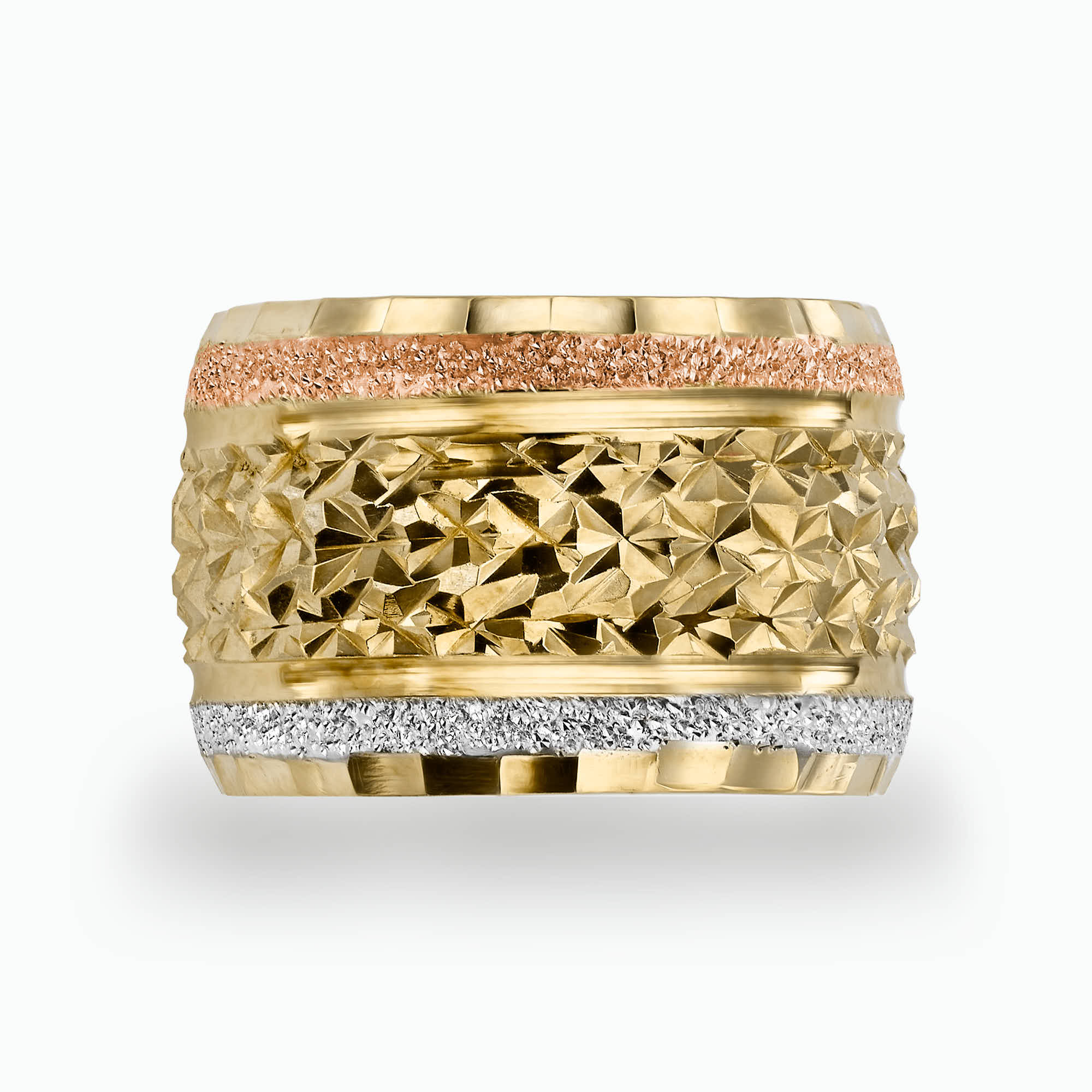 14K Gold Engraved wedding Band