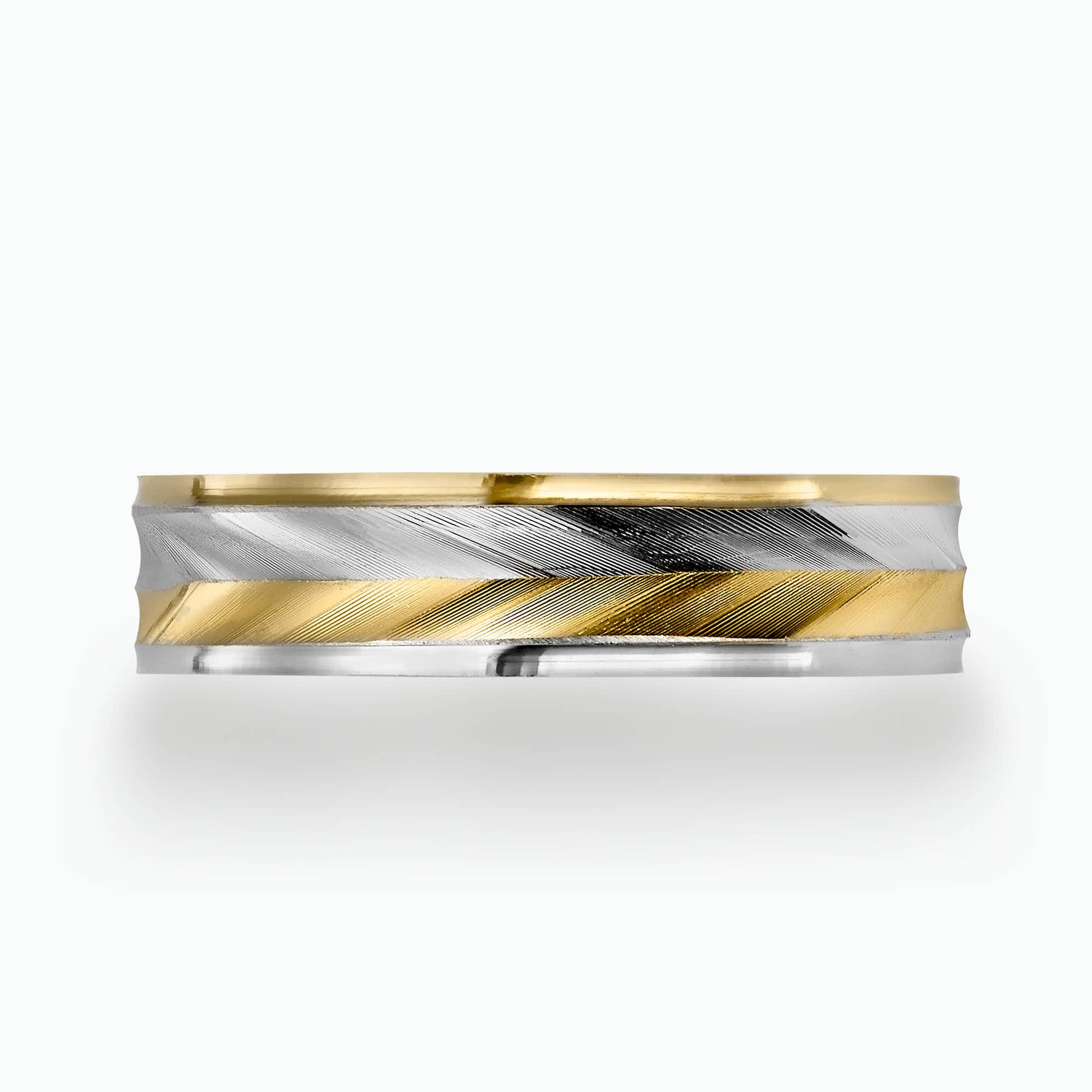 14K Gold Engraved wedding Band