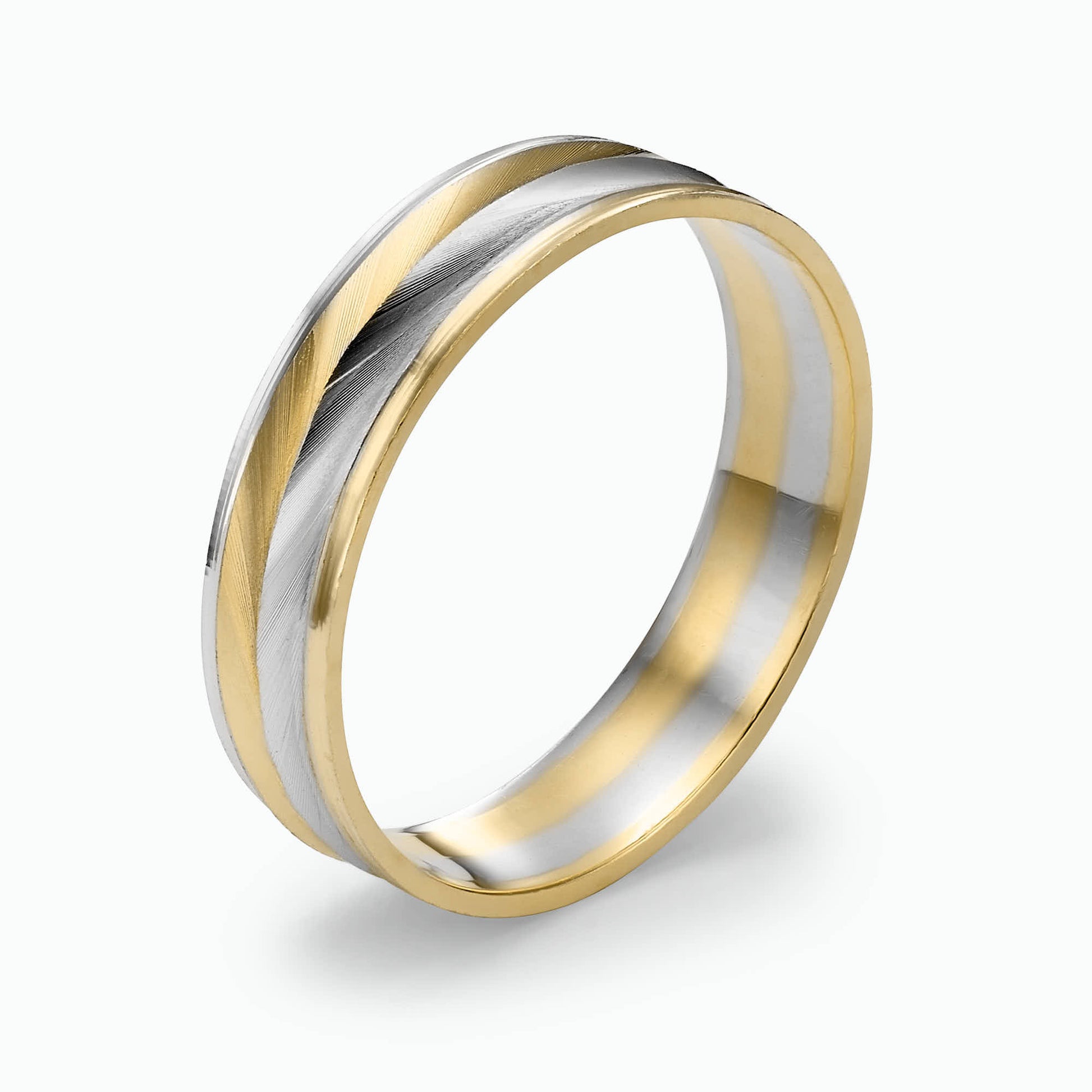 14K Gold Engraved wedding Band