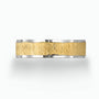 14K Gold Engraved wedding Band