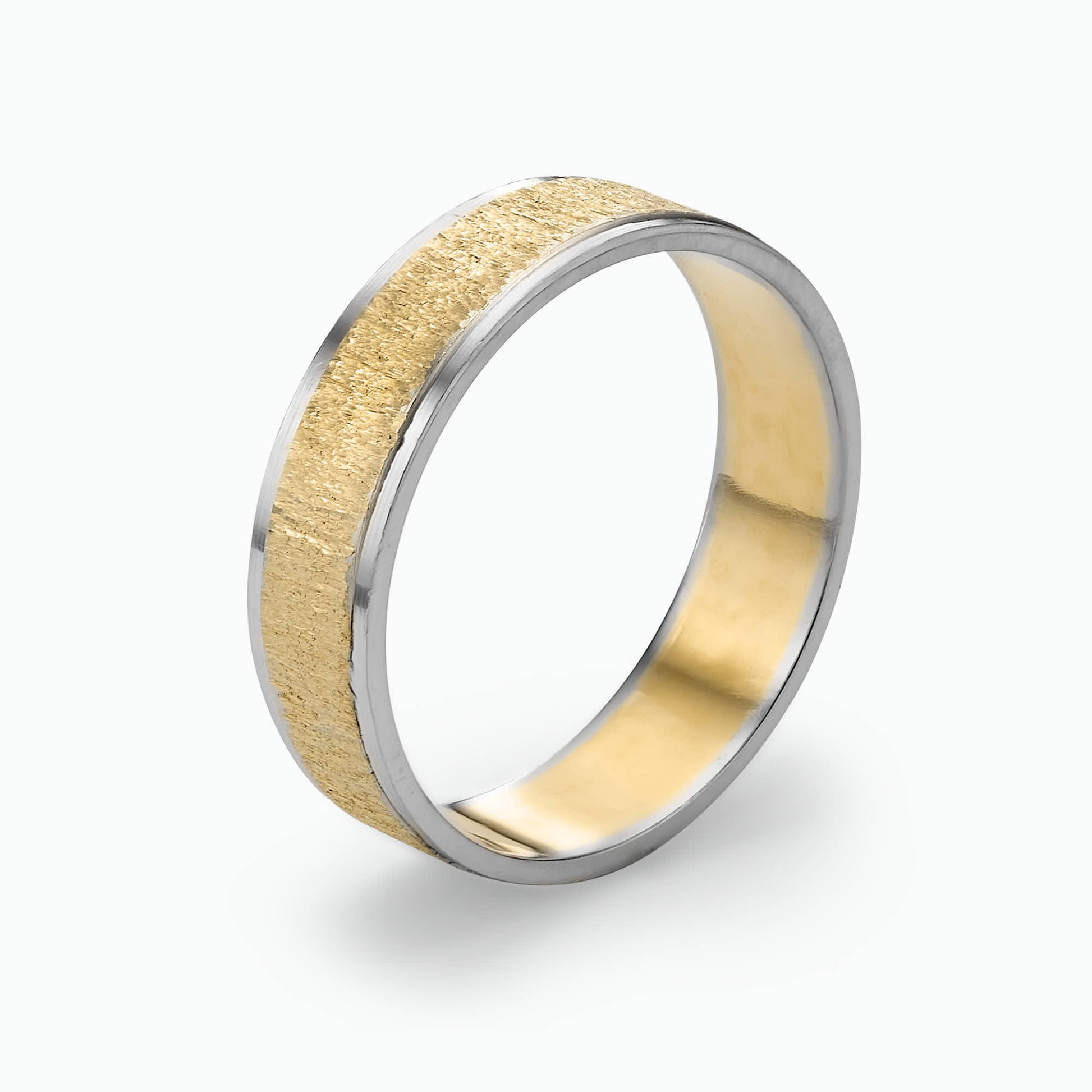 14K Gold Engraved wedding Band