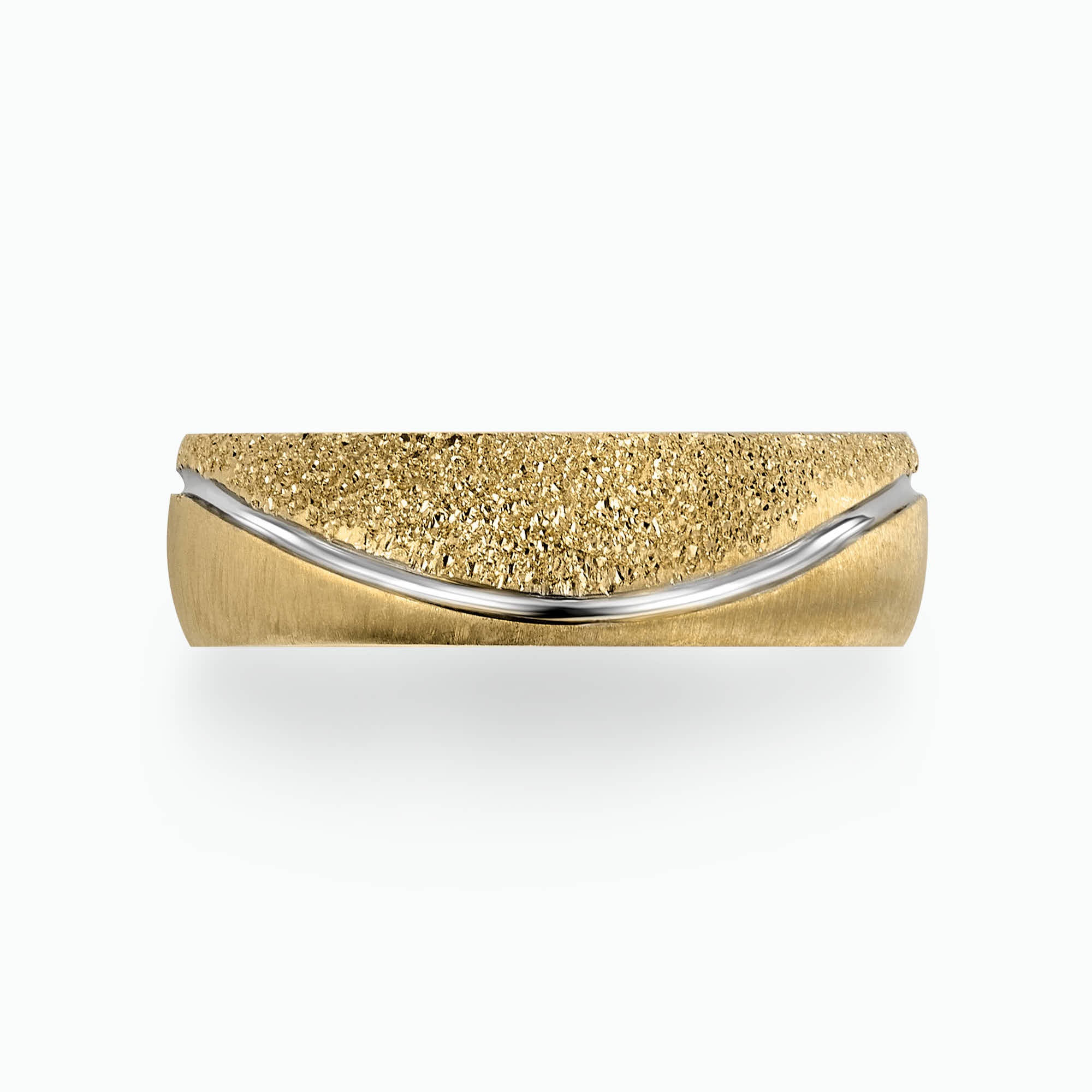 14K Gold Engraved wedding Band