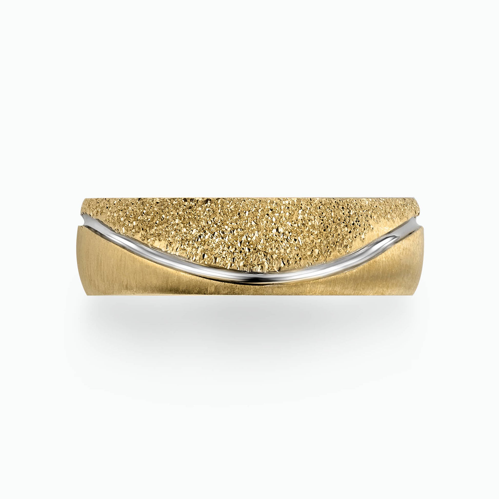 14K Gold Engraved wedding Band
