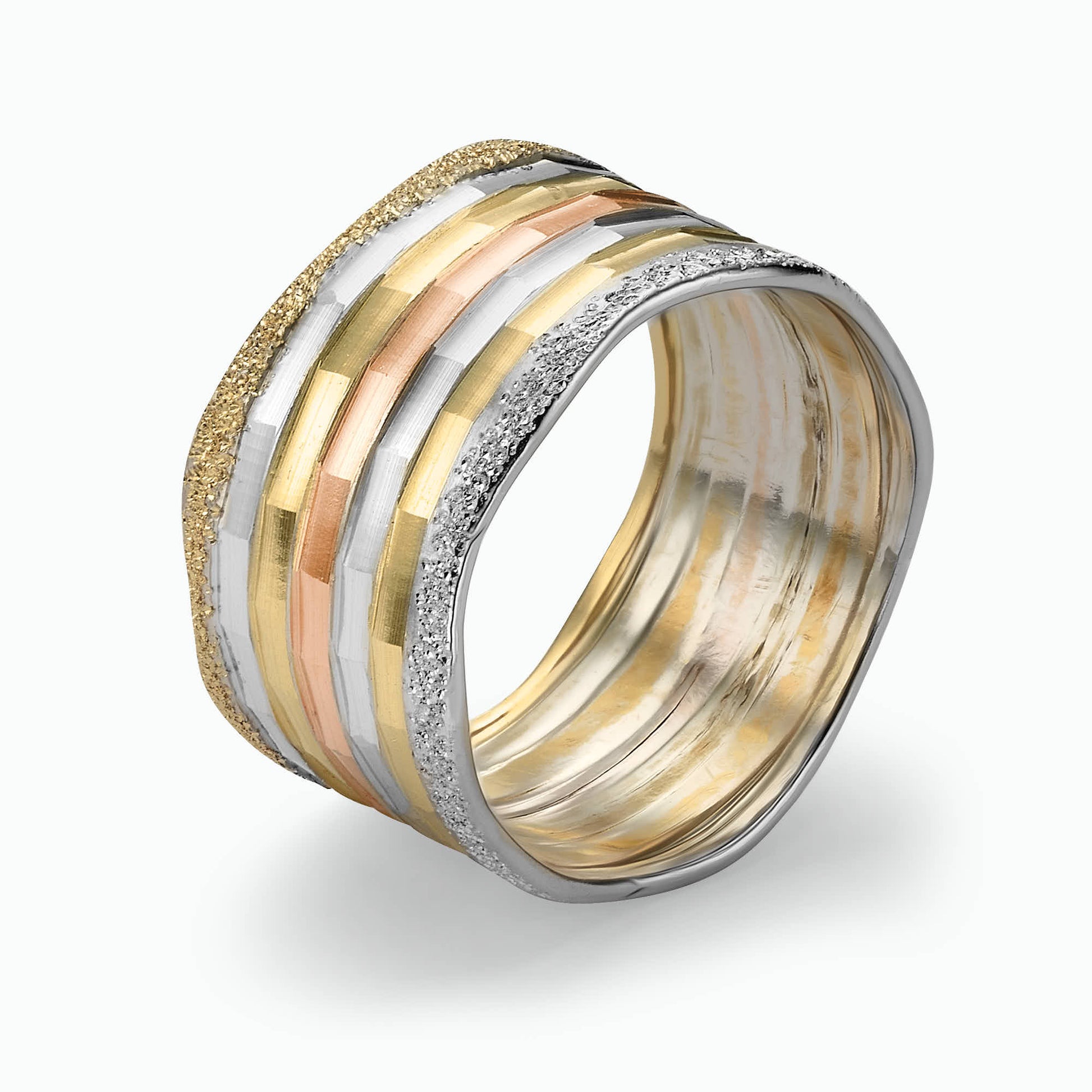 14K Gold Engraved wedding Band