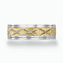 14K Gold Engraved wedding Band