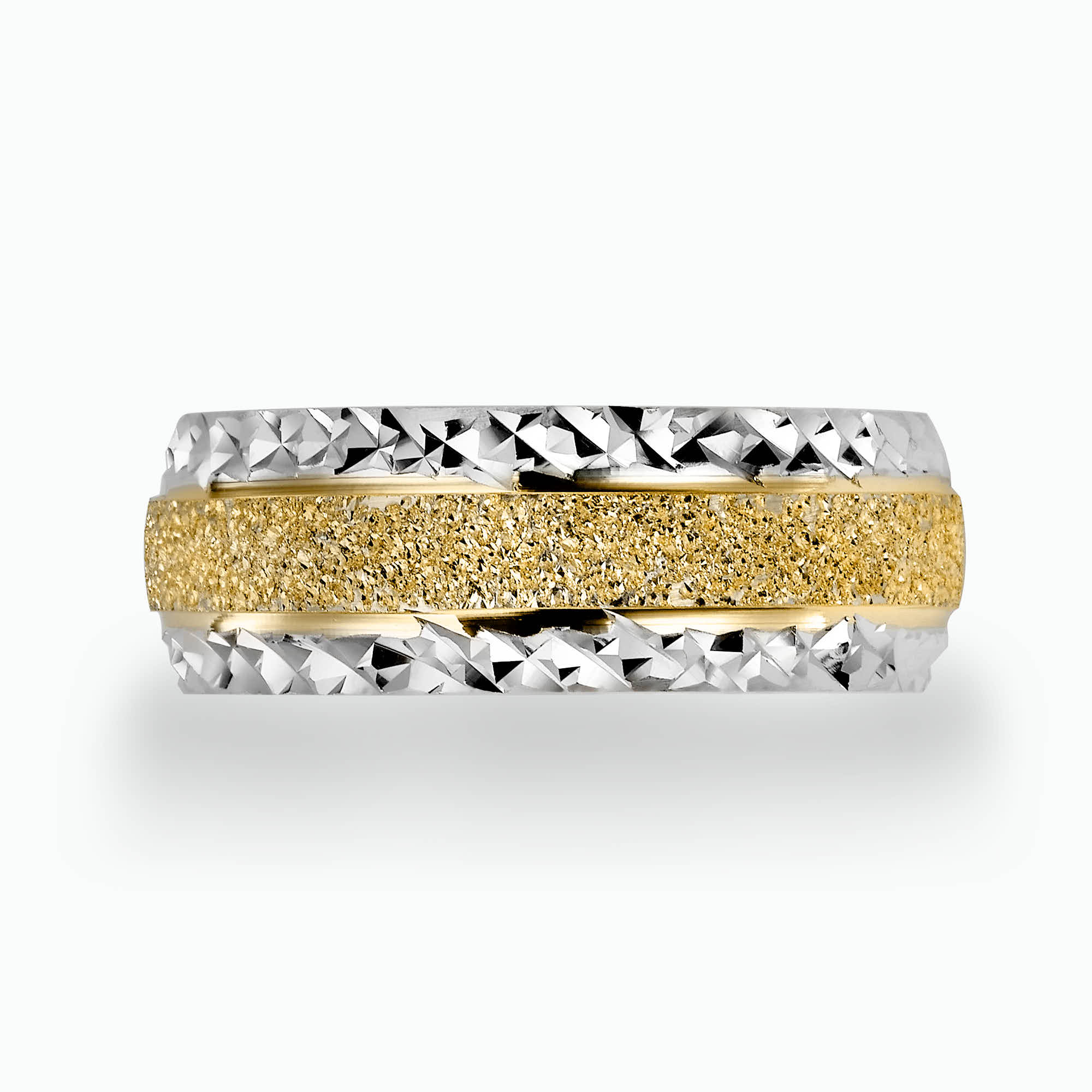 14K Gold Engraved wedding Band