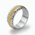 14K Gold Engraved wedding Band