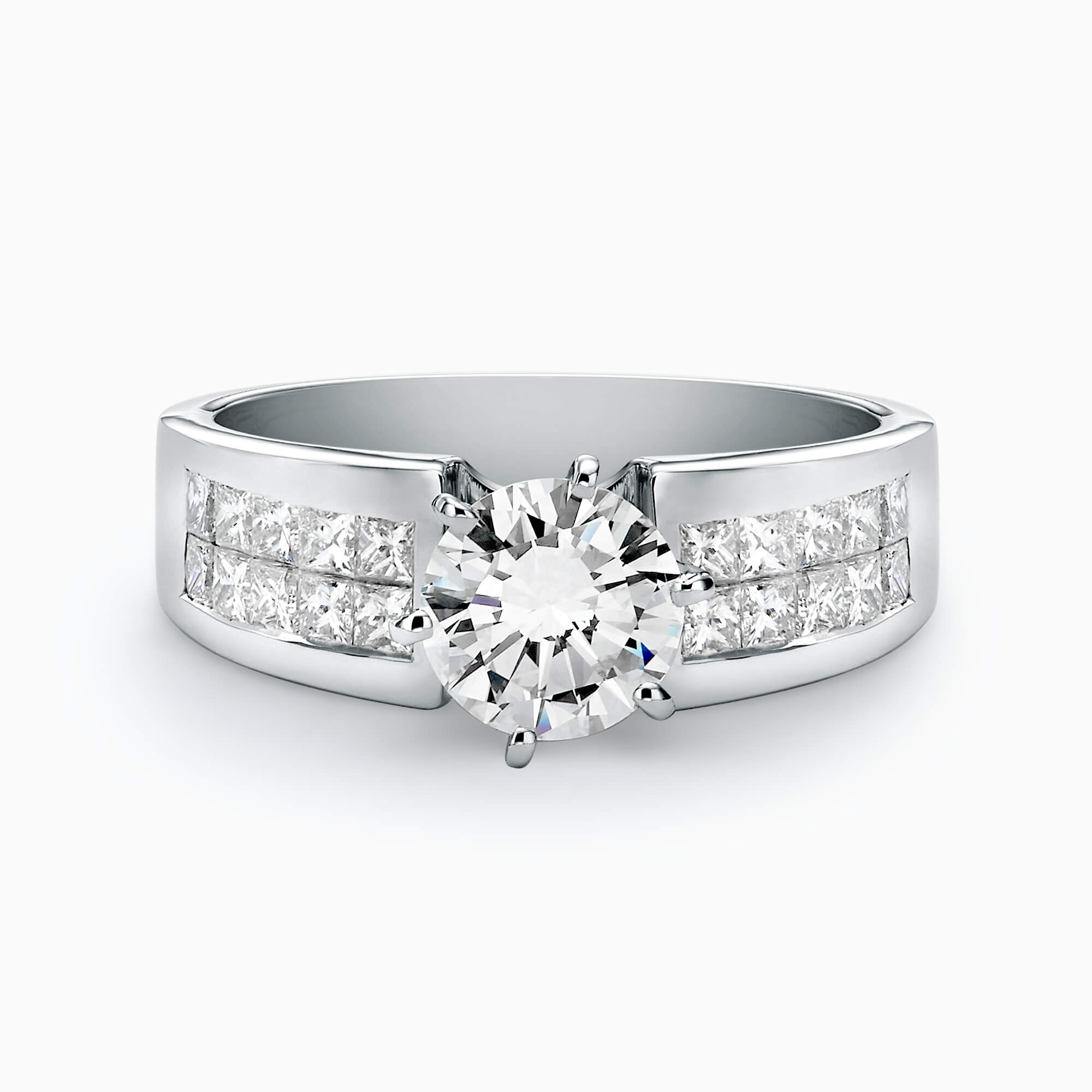 A Gorgeous Round cut center Diamond starting from 1.00Ct