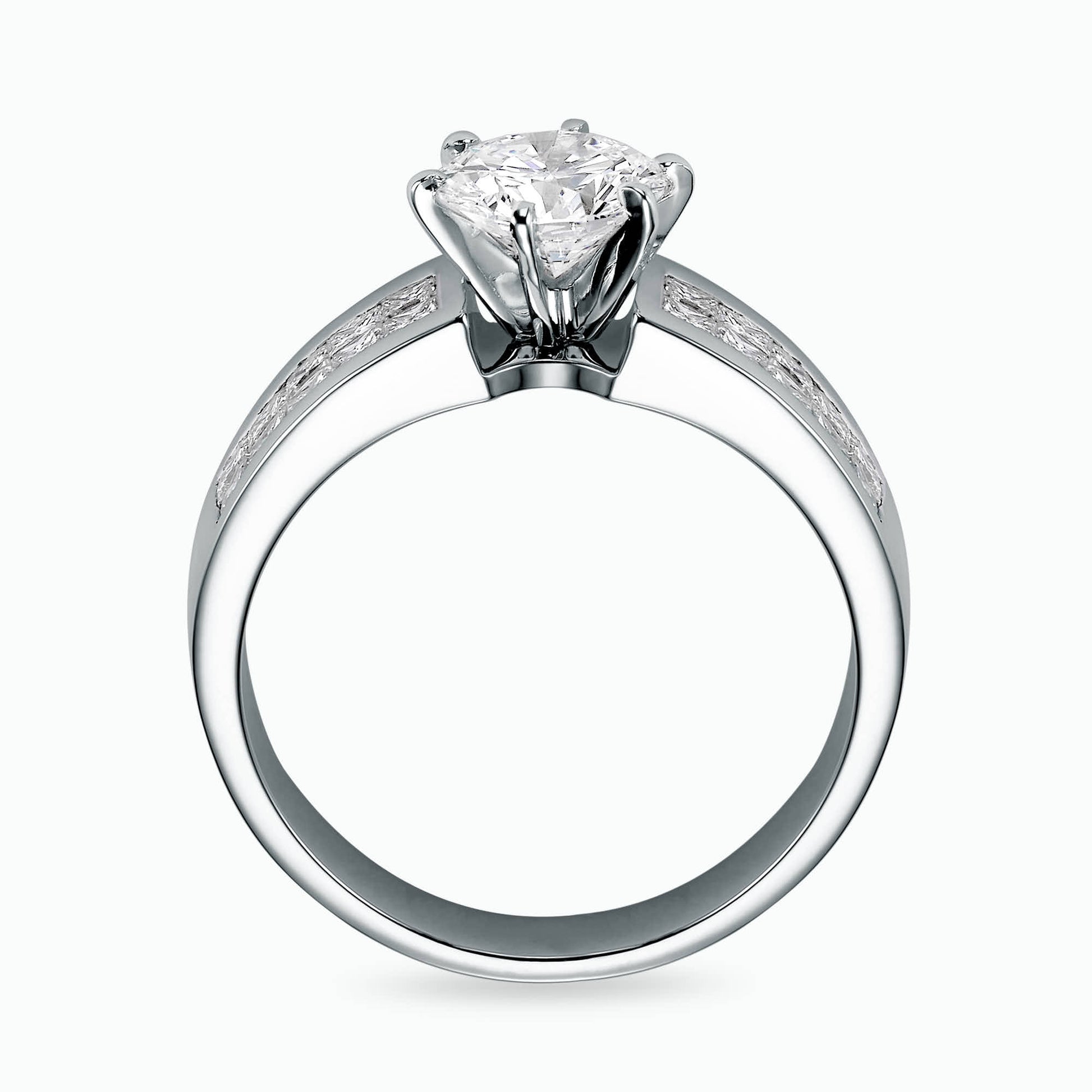 A Gorgeous Round cut center Diamond starting from 1.00Ct