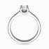 A ring, 14K gold, set with a center round cut diamond