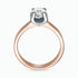 A ring, 14K gold, set with a center round cut diamond