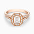0.70Ct. Emerald Cut Diamond, with 0.82Ct. Diamonds setting